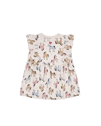 [GIRL SET] Light Pink Horse Pattern Blouse & Shorts