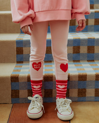 Pink Double Heart Leggings
