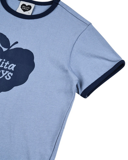 Navy Bubble Apple Short Sleeve