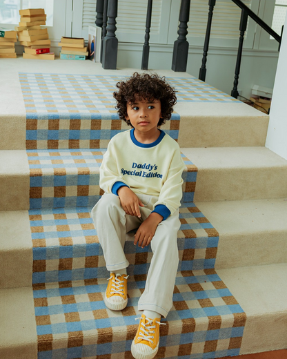 Yellow Daddy Color Block Knit Sweater