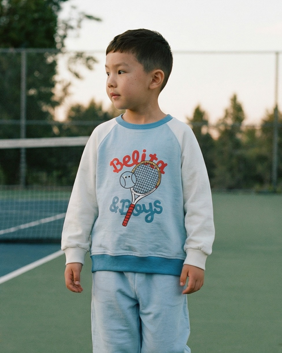 [SET] Light Blue Tennis Color Block Jogger