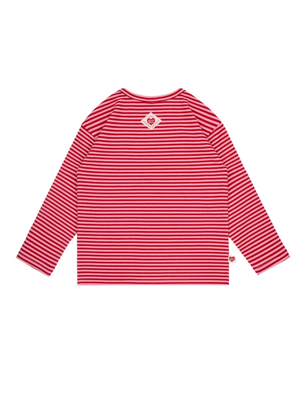 Red BB Heart Stripe Rib Long Sleeve