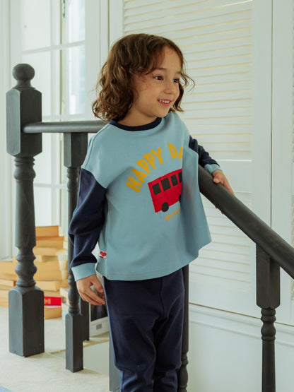 [SET] Navy Bus Color Block One Mile