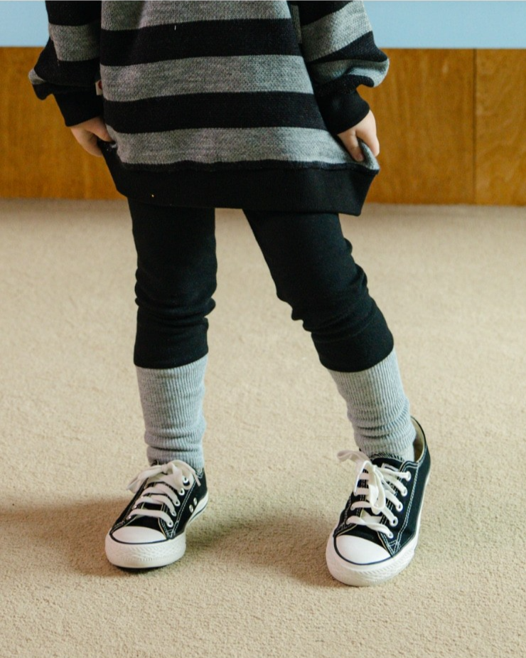 Black Color Block Leggings