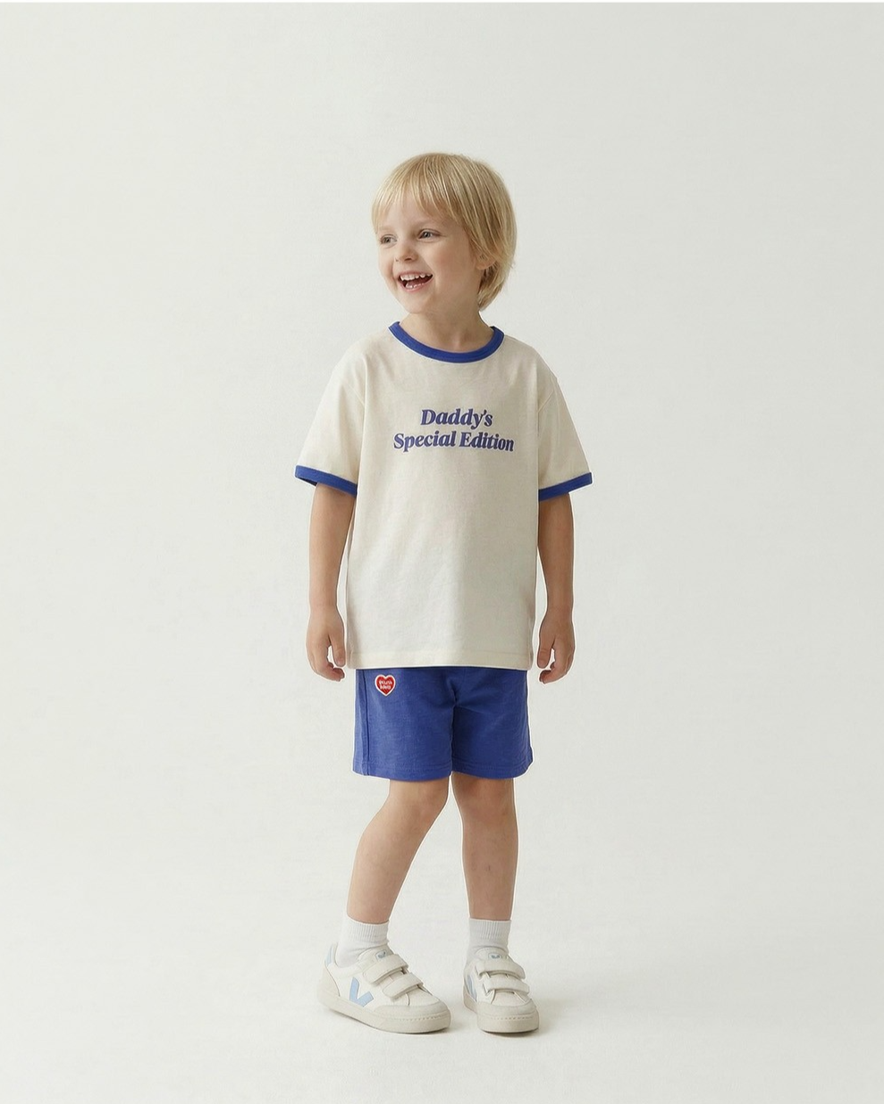 [SET] Cream Daddy Short Sleeve Tee & Shorts