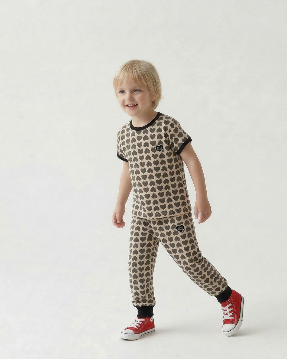 Charcoal BB Heart Pattern One Mile Jogger