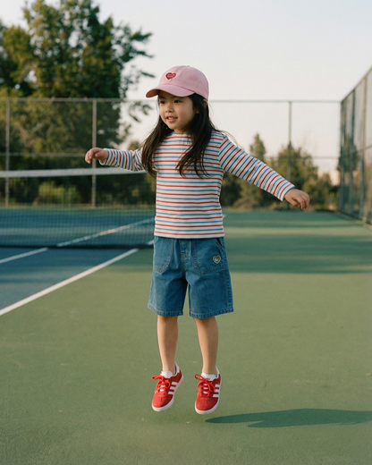 Blue BB Heart Bermuda Denim Shorts