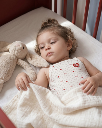 BABY Light Grey Heart Star Mesh Sleeveless Bodysuit