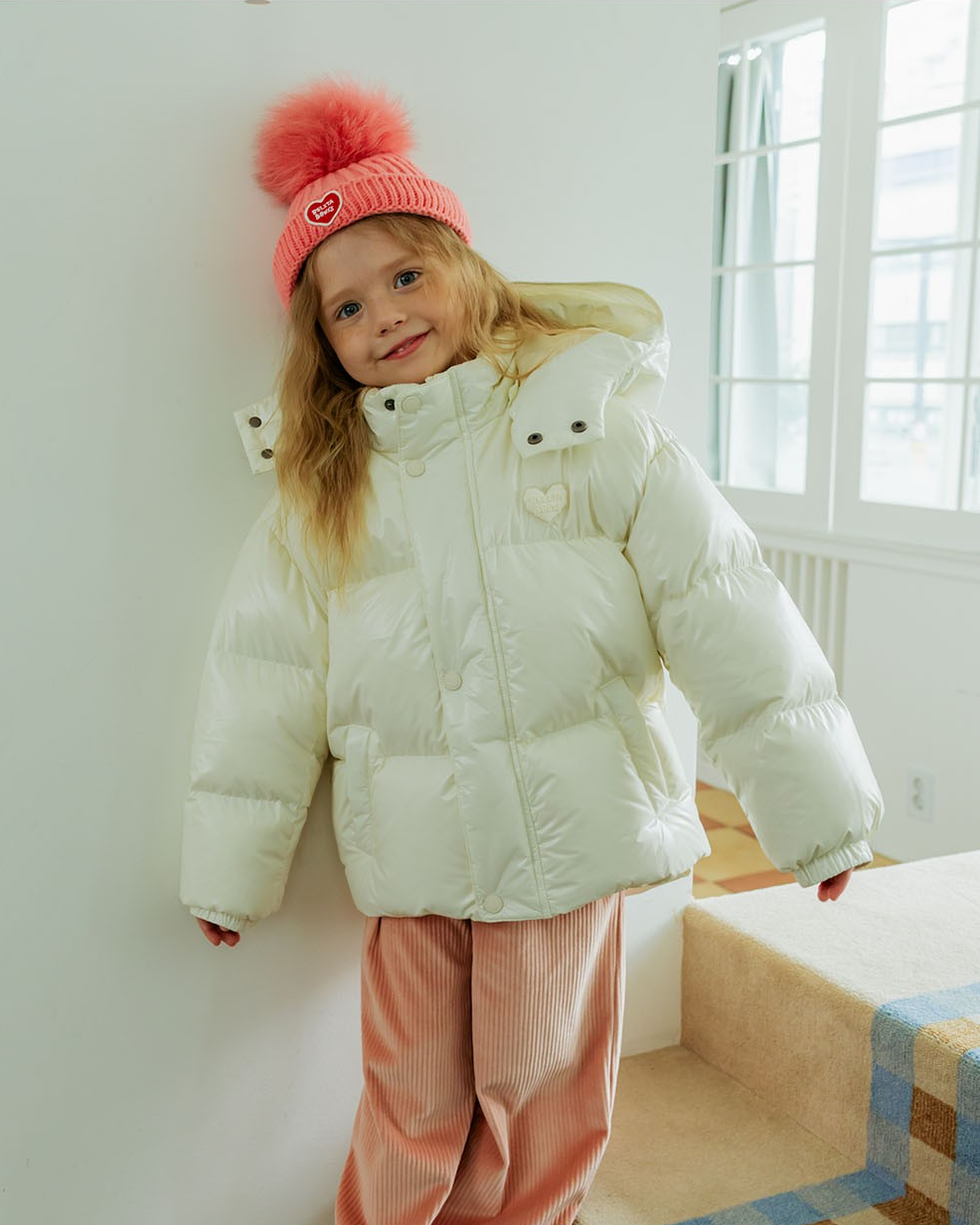 Pink BB Heart Pompom Beanie