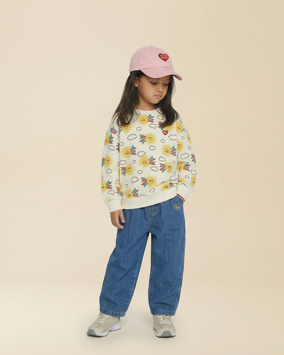 Blue BB Heart Balloon Denim Pants