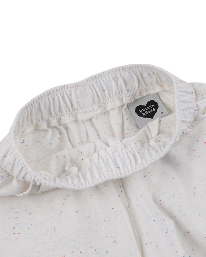 [SET] Ivory BB Heart Rib Trim Shirt & Shorts