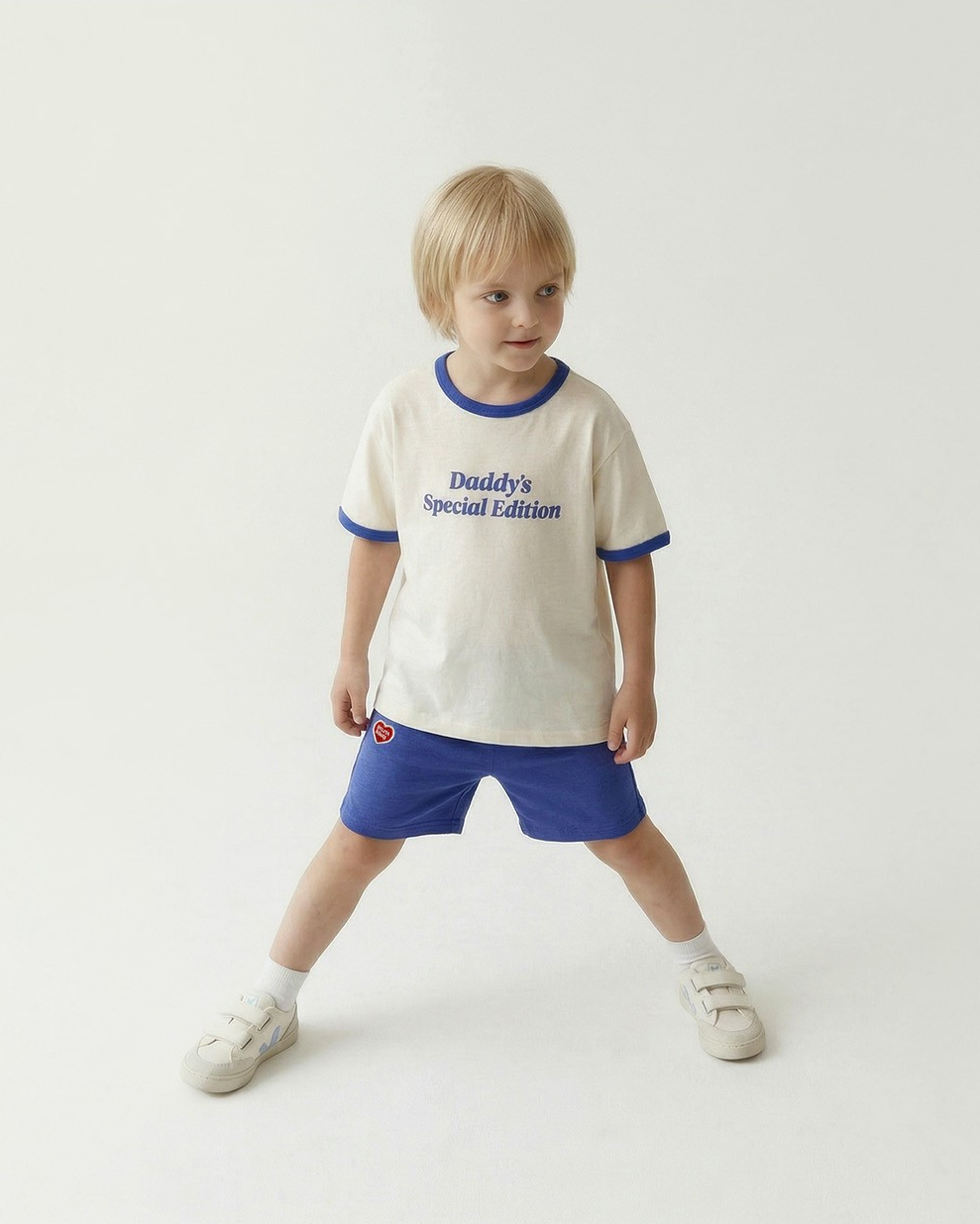 [SET] Cream Daddy Short Sleeve Tee & Shorts