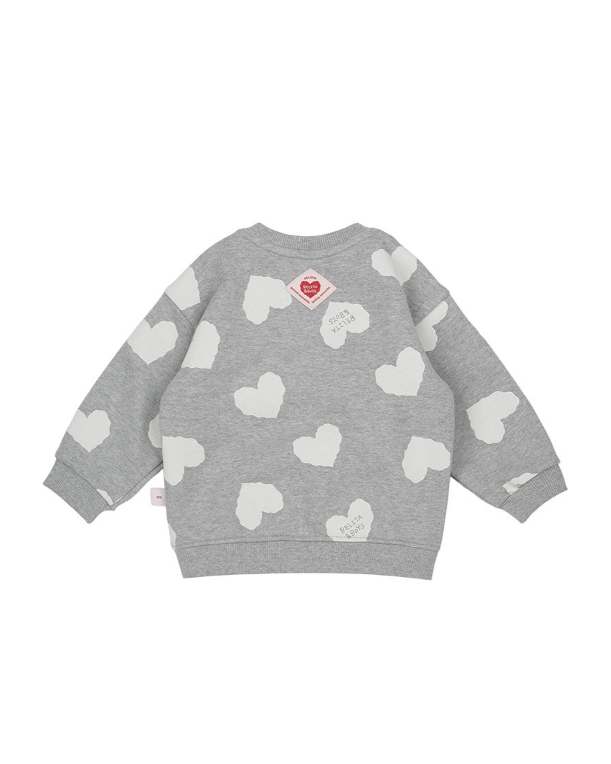 [BABY SET] Grey BB Heart Pattern Jogger