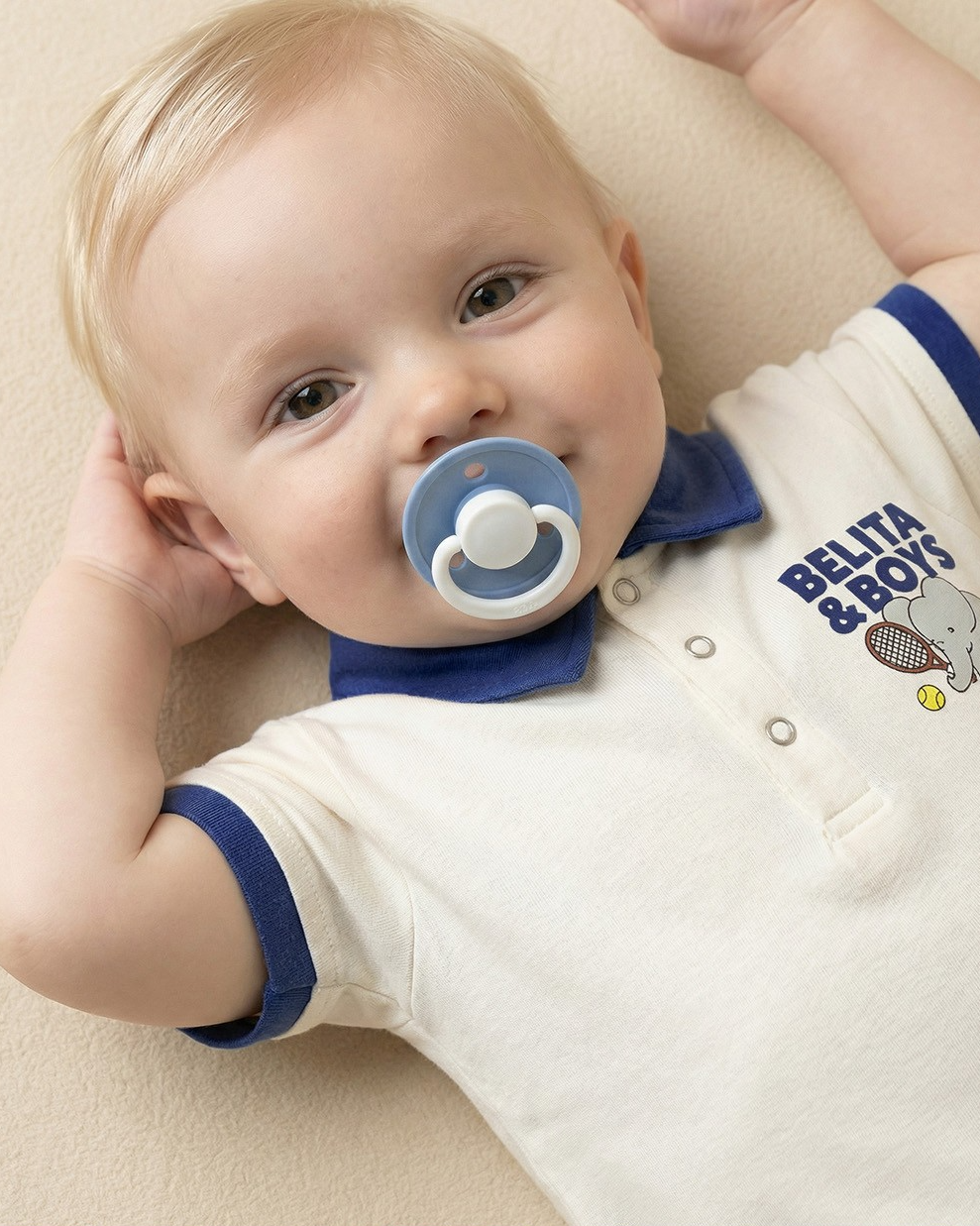 BABY Blue Elephant Collar Jumpsuit