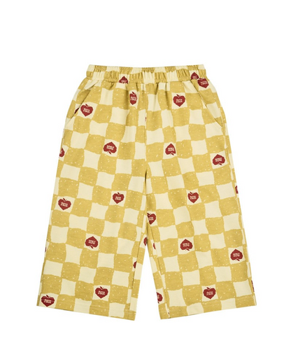 [SET] Yellow Bubble Apple Checkerboard Crop