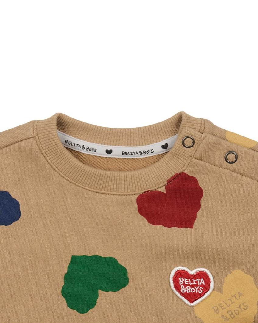 [BABY SET] Camel BB Color Heart Pattern Jogger