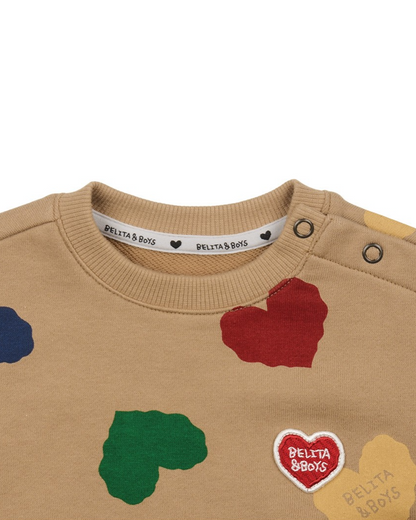 [BABY SET] Camel BB Color Heart Pattern Jogger