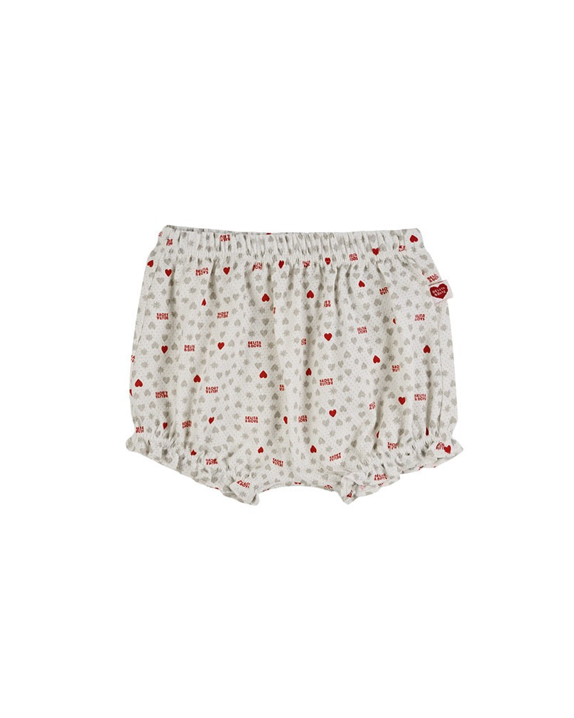[BABY GIRL SET] Light Grey Heart Star Mesh Sleeveless Shorts