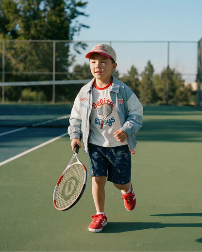 Light Blue Tennis Color Block Collar Windbreaker