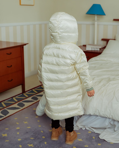 Cream BB Heart Duck Down Long Jumper