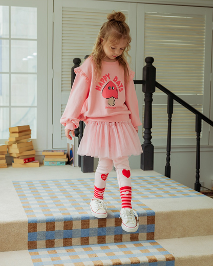 Pink Double Heart Leggings