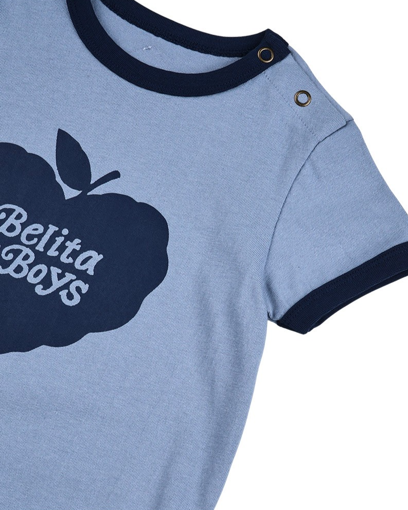 BABY Navy Bubble Apple Short Jumpsuit