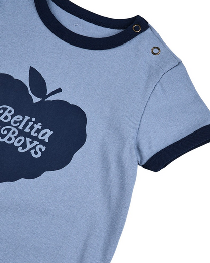 BABY Navy Bubble Apple Short Jumpsuit