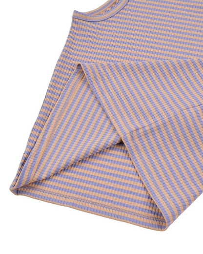 [SET] Violet BB Heart Stripe Sleeveless Shorts