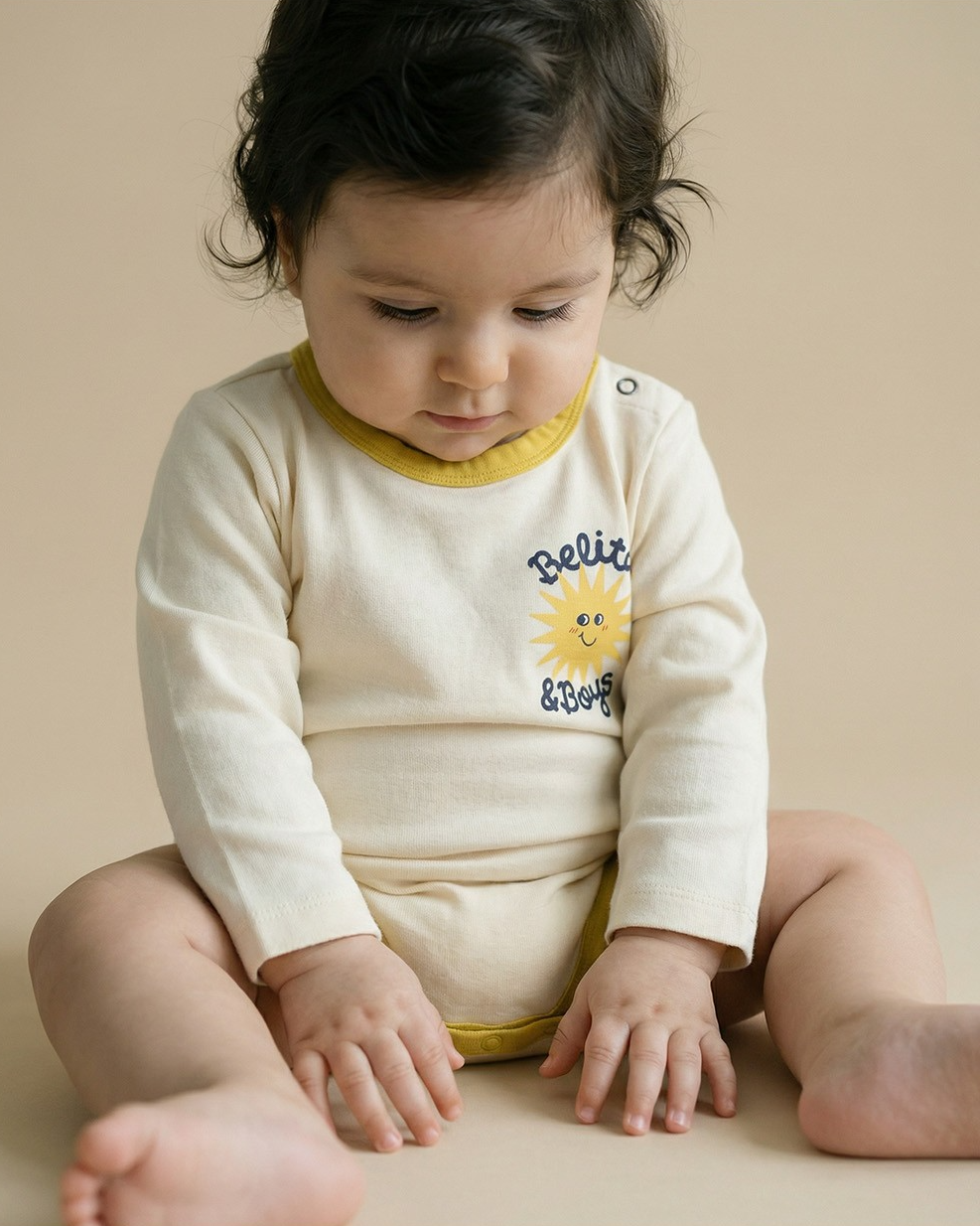 BABY Cream Sun Bodysuit