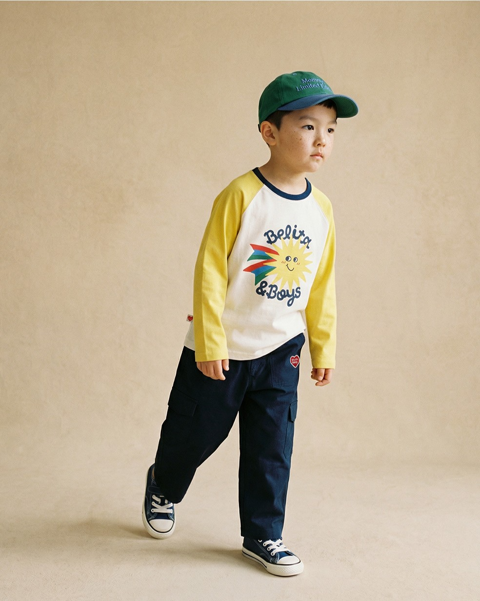 Navy BB Heart Fatigue Cargo Pants