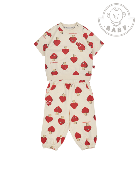 [BABY SET] Red Mushroom Pattern Jogger