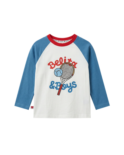 Blue Tennis Raglan Long Sleeve