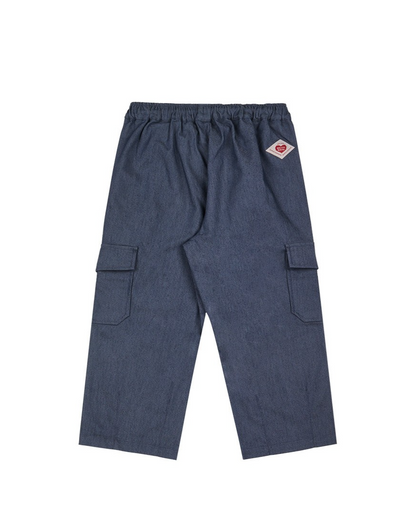 Dark Blue BB Heart Tapered Cargo Pants