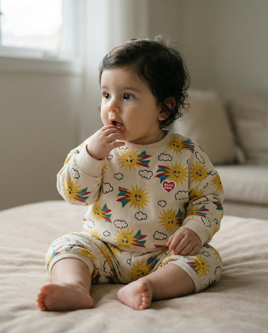 [BABY SET] Cream Sun Pattern Jogger
