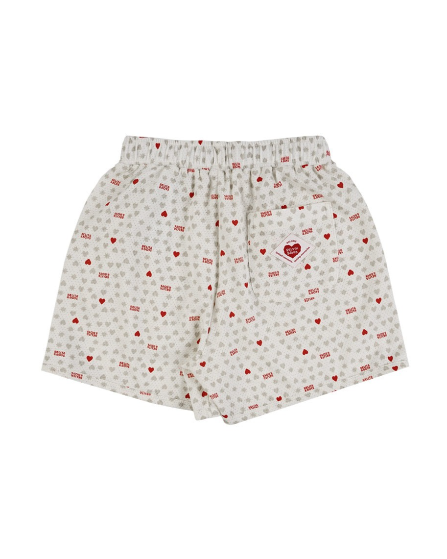 [SET] Light Grey Heart Star Mesh Sleeveless Shorts