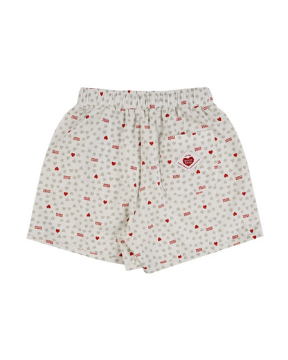 [SET] Light Grey Heart Star Mesh Sleeveless Shorts