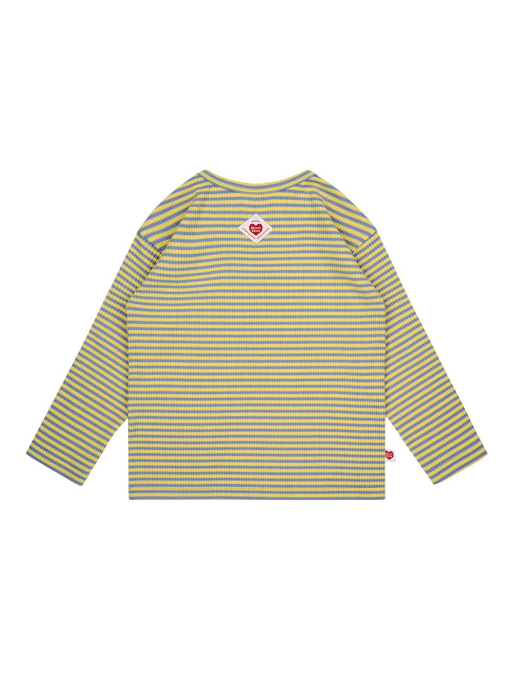 Light Blue BB Heart Stripe Rib Long Sleeve