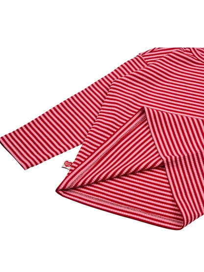 Red BB Heart Stripe Rib Long Sleeve