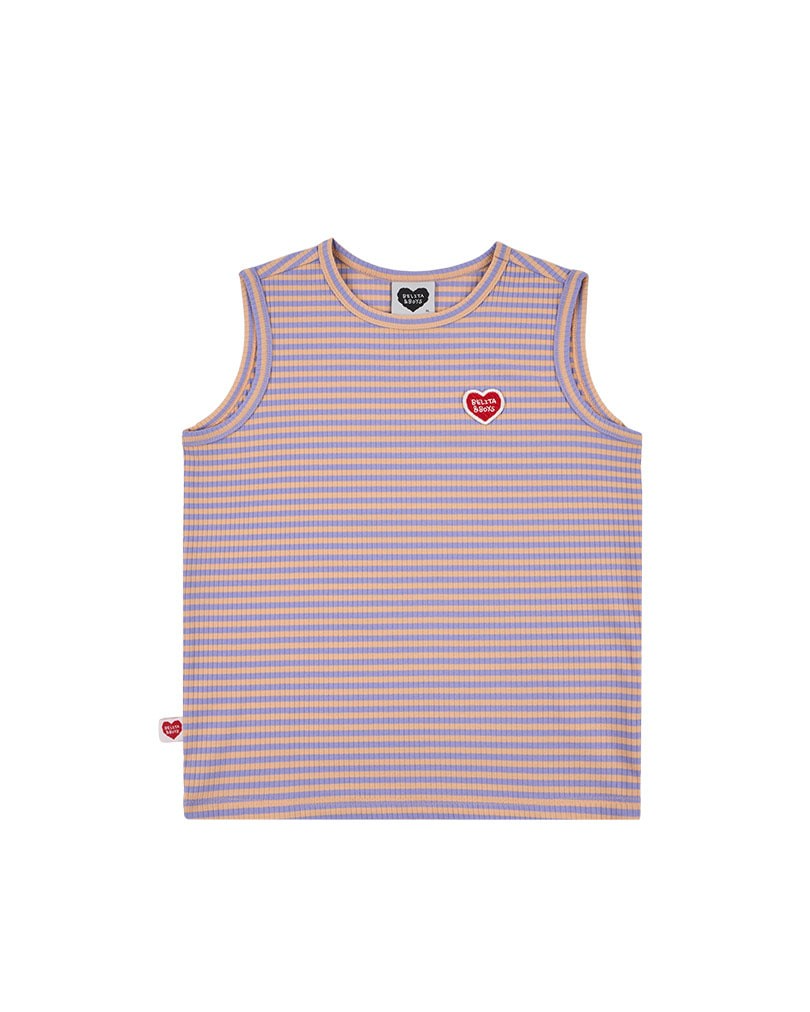 [SET] Violet BB Heart Stripe Sleeveless Shorts