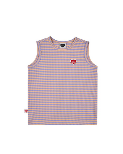 [SET] Violet BB Heart Stripe Sleeveless Shorts