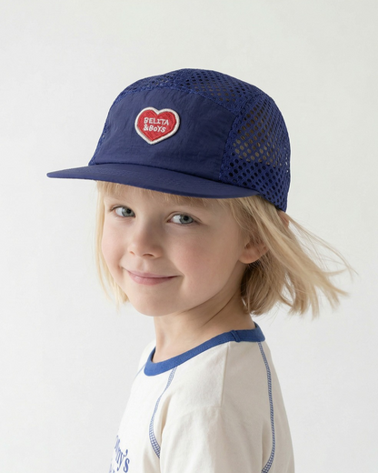 Blue BB Heart Mesh Camp Cap