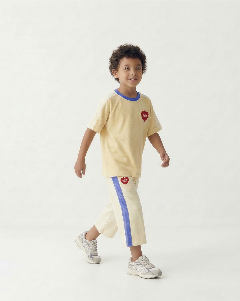 Yellow Bubble Apple Terry Mid Sleeve