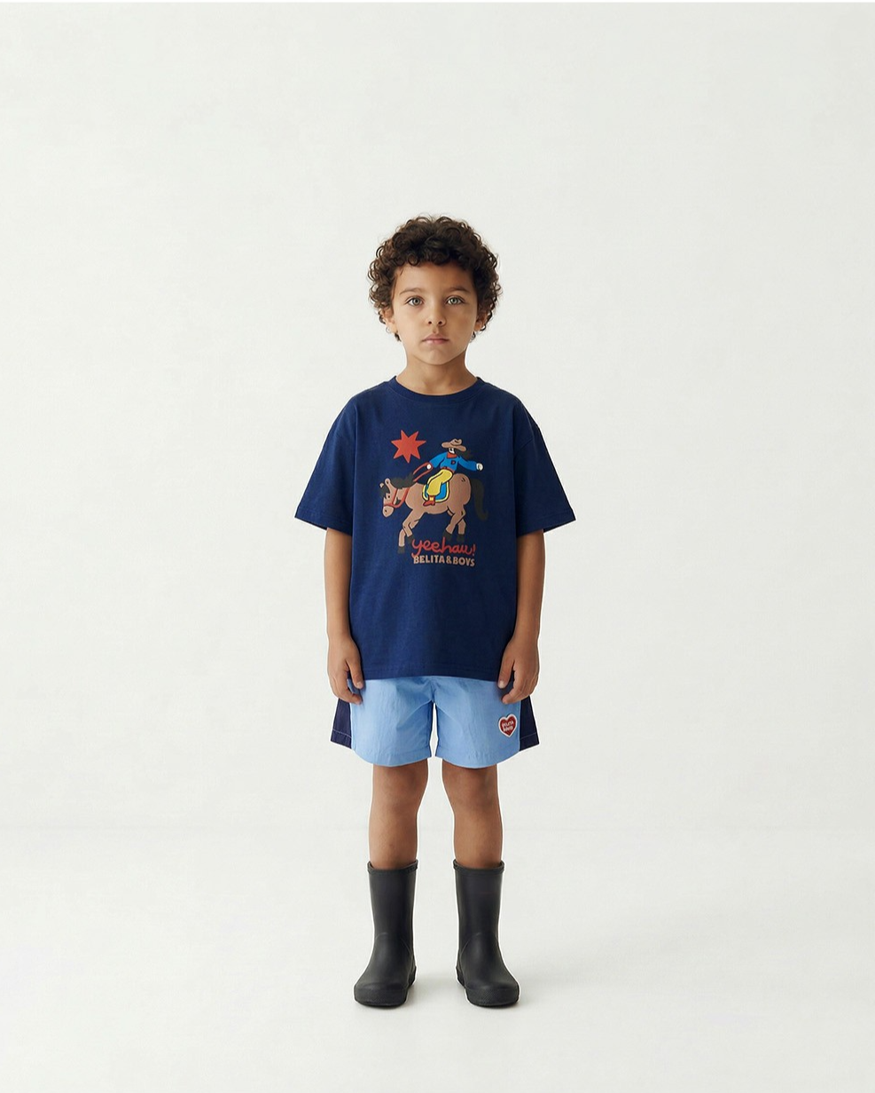 Navy Cowboy Short Sleeve Tee
