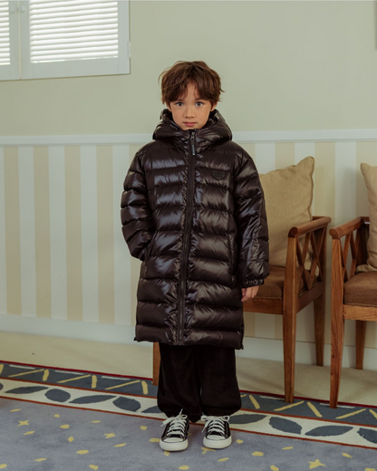 Black BB Heart Duck Down Long Jumper