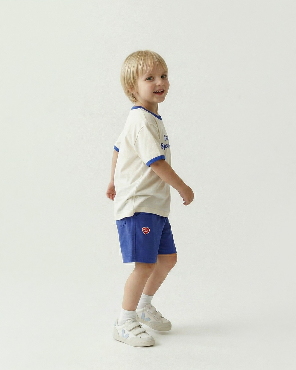 [SET] Cream Daddy Short Sleeve Tee & Shorts