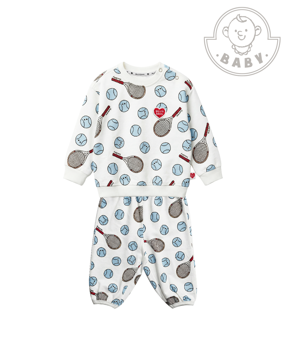[BABY SET] Ivory Tennis Pattern Jogger