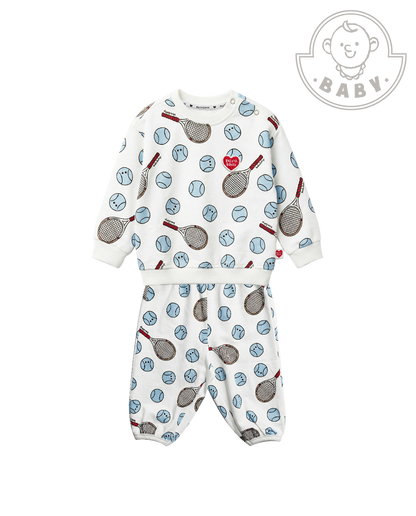 [BABY SET] Ivory Tennis Pattern Jogger