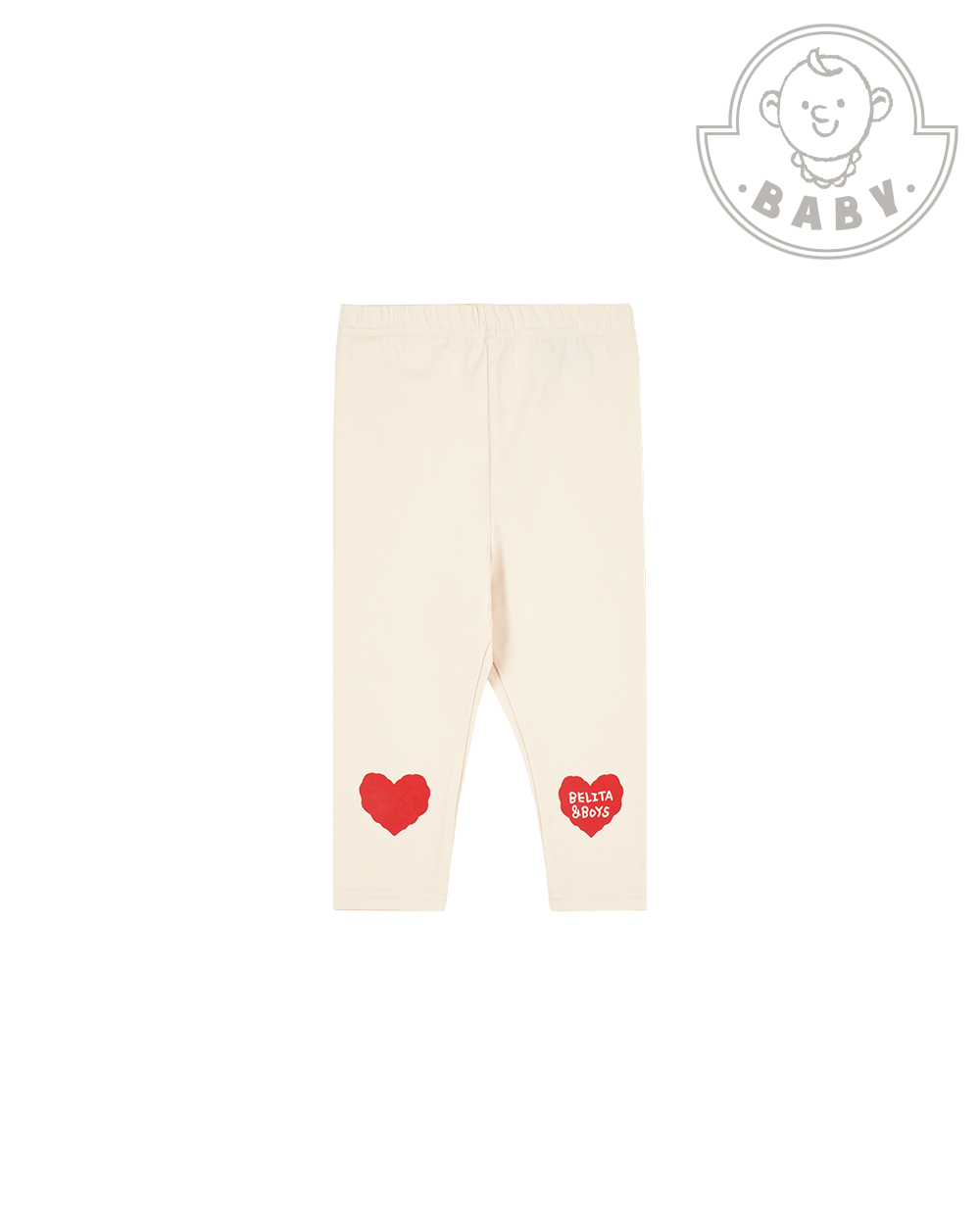 BABY Cream Knee Point Cotton Leggings