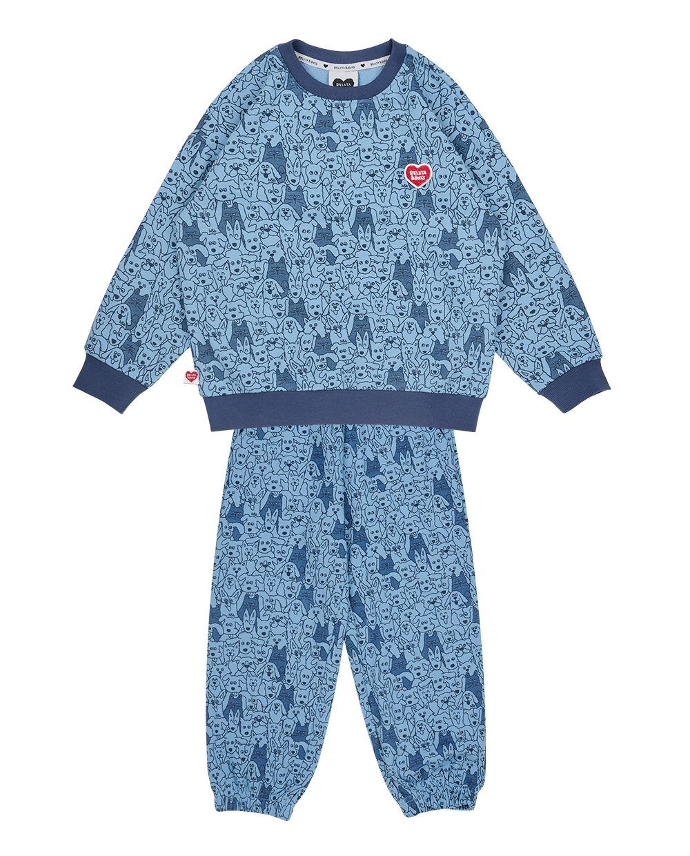 [SET] Blue Dog Pattern Jogger