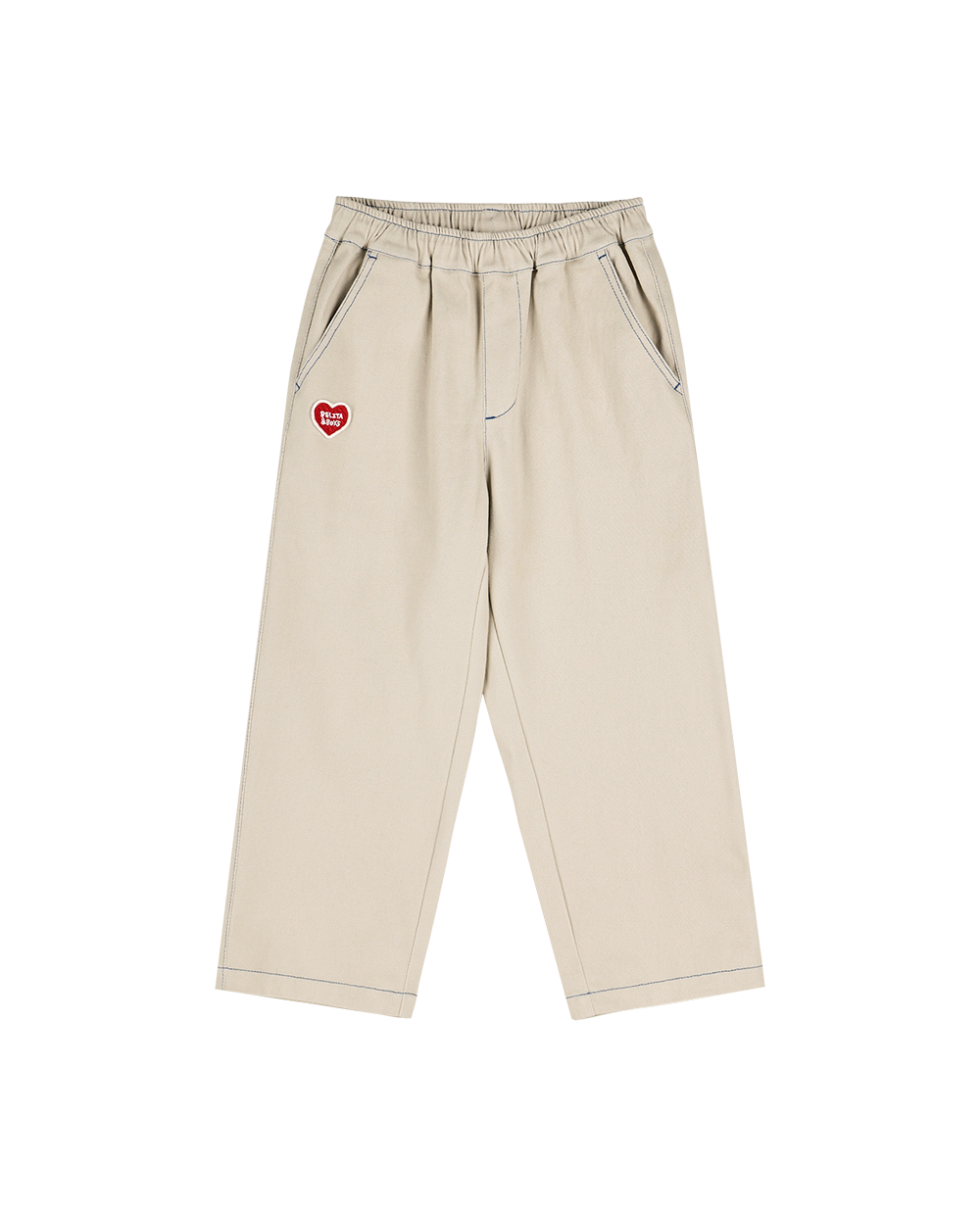 Light Beige BB Heart Woven Pants